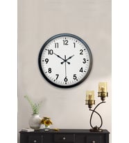 40 cm Siyah Metal Standart Duvar Saati