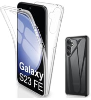 Samsung Galaxy S23 FE Kılıf 360 Şeffaf Ön Arka Korumalı Şeffaf Silikon