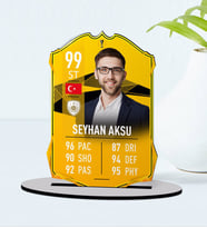 BK Gift Kişiye Özel Ahşap Biblo Futbolcu Kartı-14