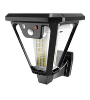 Hs-V83 Solar Panelli 3 Modlu Kumandalı Hareket Sensörlü 100 Smd Ledli Şarjlı Duvar Bahçe Lambası