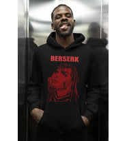Berserk Guts Baskılı Unisex Oversize Anime Karakter Hoodie