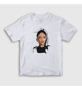 Presmono Unisex Çocuk Beyaz Cool Rihanna T-Shirt 331729tt