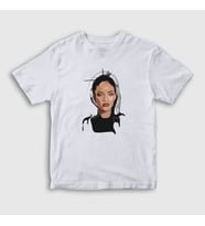 Presmono Unisex Çocuk Beyaz Cool Rihanna T-Shirt 331729tt