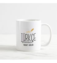 Kişiye Özel Türkçe Öğretmeni Beyaz Kupa Bardak (5. Tasarım)