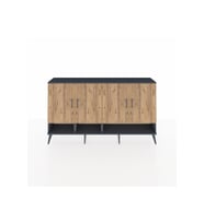 Arges Konsol 6 Raflı 4 Kapaklı 176x30x99 Antrasit-Çam