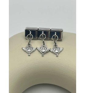 Çelik Silver Kalp Sallantılı Nomi Charm - 25crm70