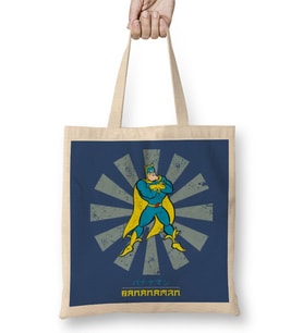 Bananaman Retro Japanese Bez Çanta Uzun Saplı