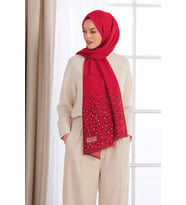 Lesscarves Desenli Pamuk İpek Şal LS2302