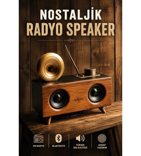 Nostaljik Görünümlü Bluetooth Bağlantılı Speaker