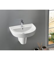 TURKUAZ CERASTYLE 35X45 BELLA LAVABO+YARIM AYAK (AYAKLI LAVABO)