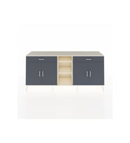 Hyperion Konsol 4 Raflı 2 Çekmeceli 4 Kapaklı 220x44x99 Aytaşı-Antrasit