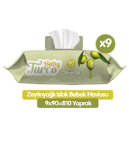 Baby Turco Zeytinyağlı Islak Havlu Mendil 90x9 810 Yaprak