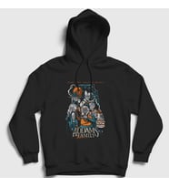Presmono Unisex Siyah Poster Wednesday Addams Family Addams Ailesi Kapüşonlu Sweatshirt 365961tt