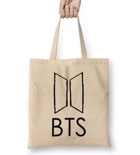 Bts On Logo 01 Bez Çanta Uzun Saplı