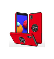 Samsung Galaxy A01 Core Kılıf Elit Yüzüklü Kapak - Kırmızı