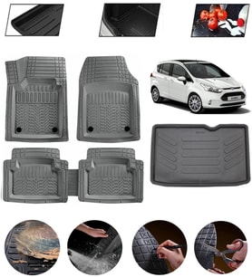 Ford B-Max Uyumlu Paspas Araca Özel Bagaj Havuzu MBS Gri