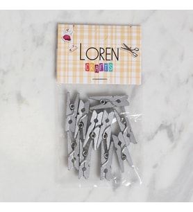 LOREN CRAFTS 10 LU GÜMÜŞ RENK MİNİ MANDAL