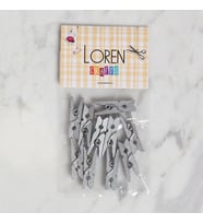 LOREN CRAFTS 10 LU GÜMÜŞ RENK MİNİ MANDAL