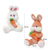 Havuçlu Tavşan Peluş Oyuncak 35 cm 1 adet (Karışık)