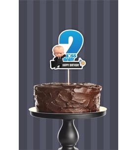 Patron Bebek Boss Baby Teması 2 Yaşında (iki) Pasta Süsü *Kalın Kağıt
