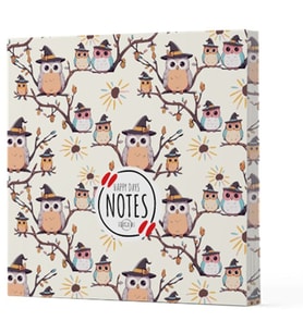 Baykuş 7 - Çizgisiz Yan Boyamalı Defter