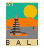 Bali Tablo Ahşap Poster Dekoratifnı Ziyaret Edin