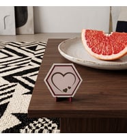 Minimalist İkili Kalp Masaüstü Objesi, yaşam alanınıza huzur ve estetik katan modern bir dokunuş 10x10 cm, Yavru Ağzı