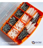 Civtec 312 Parça 12 Çeşit Vida ve Dübel Seti - Takım Çantası TK100