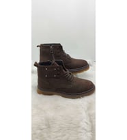 ÇİĞDEM ACI KAHVE GERÇEK NUBUK DERİ YANI FERMUARLI, BAĞLI SPOR MODEL BOT (2207) - ACI KAHVE - 42 - ST01133-ACI KAHVE-42