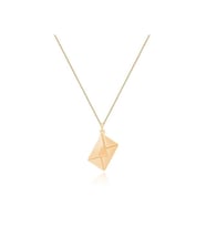 Diamond Line-Gülaylar Sarı Altın 8 Ayar Aşk Mektup Kolye