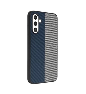 Coverzone Xiaomi Mi 15 Pro ile uyumlu K?l?f Karbon Fiber Desenli Double Color 2mm Kamera Koruma �?k?nt?l? ENIGMA Xiaomi Mi 15 Pro i�in K?l?f Blue White