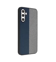 Coverzone Xiaomi Mi 15 Pro ile uyumlu K?l?f Karbon Fiber Desenli Double Color 2mm Kamera Koruma �?k?nt?l? ENIGMA Xiaomi Mi 15 Pro i�in K?l?f Blue White