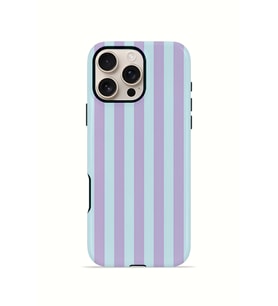 iPhone 16 Pro Vorian Çift Katmanlı MagSafe Kılıf Lilac Riviera Stripe