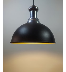 RİOLİGHT RETRO TEKLİ METAL SARKIT AVİZE ÇAP: 30CM (Siyah)