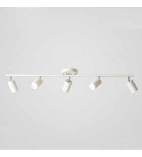 Rsylight Metal Modern 5 Li Beyaz Led Spot Hareketli Avize Günışığı Ampullü