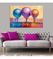 Miyrem Exclusive Serie"  Suluboya Efekti Balonlar  Kanvas Tablo