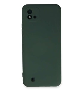 Realme C11 2021 Kılıf Nano içi Kadife Silikon - Koyu Yeşil