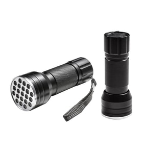 Ayt Powermaster Pm-6351 Uv Ultra Viyole Işıklı 21 Ledli 10 Cm Metal Pilli El Feneri Ultra Viole Para Kontrol Fener