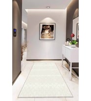 Kemik Sade Desensiz Kaymaz Tabanlı Dekoratif Halı RV194 - 100 x 160 cm