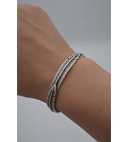 STONEAGE Unisex Tüy Yaprak Figürlü Bohem Ayarlanabilir Spor Bilek (Altın / Dore)