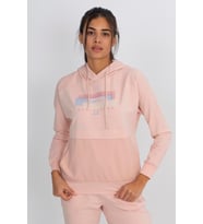 Maraton Comfort Kadın Kapüşonlu Pudra Sweatshirt