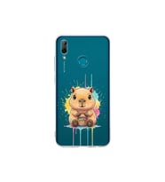 Huawei P Smart 2019 ile Uyumlu Splash Kapibara Tasarımlı Şeffaf Silikon Kılıf