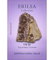 Sertifikalı Kahverengi Ametist Taşı Kütlesi 176 Gr – Ham Doğal Kristal Dekoratif Taş Parçası (Çok Renkli)