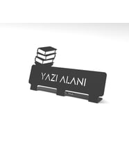 Mova Dizayn Kişiye Özel Hediyelik Ofis Için Kitap Severler Için Metal Isimlik (Siyah)