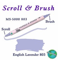 Zig Scroll & Brush Çift Çizgi ve Fırça Uçlu Kaligrafi ve Gölgeleme Kalemi 803 English Lavender 