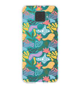 Huawei Mate 30 Lite ile Uyumlu 1mm Kapak Memphis Desen Tasarımlı Şeffaf Silikon Kılıf