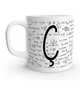 Ç Harfi Matematik Formül Tasarım Harfli Kupa Bardak