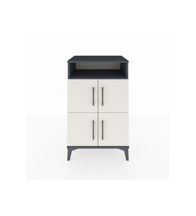 Hyperion Komodin 2 Raflı 4 Kapaklı 60x44x96 Antrasit-Aytaşı
