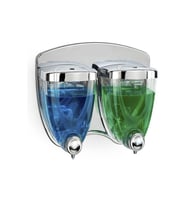 Omnisoft FLS F038 İkiz Sıvı Sabunluk Krom Kaplama 350+350 ml