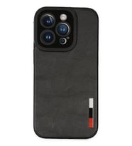 Mey İthalat® iPhone 14 Pro Kılıf Loop Deri Silikon - Siyah